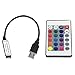 USB Led Strip Lights 20 inch 5v 5050 30SMD RGB TV Bias Background Lighting with 24 keys IR Remote Controller