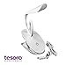 Tirrito Rechargeable Warm 6 LED Book Light, Easy Clip on Reading Lights for Reading in Bed. 3 Brightness Eye-Care, 2.1 oz Lightweight, Up to 60 Hours Reading. Perfect for Bookworms & Kids