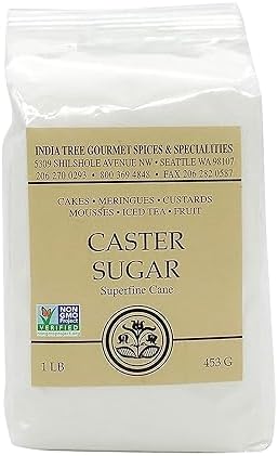 India Tree Superfine Caster Baking Sugar, 1 lb. bag
