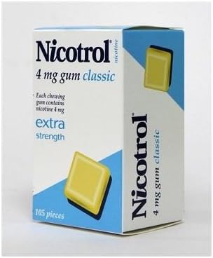 Nicotrol Gum 4 mg Classic Flavor 12 Boxes 105 Pieces