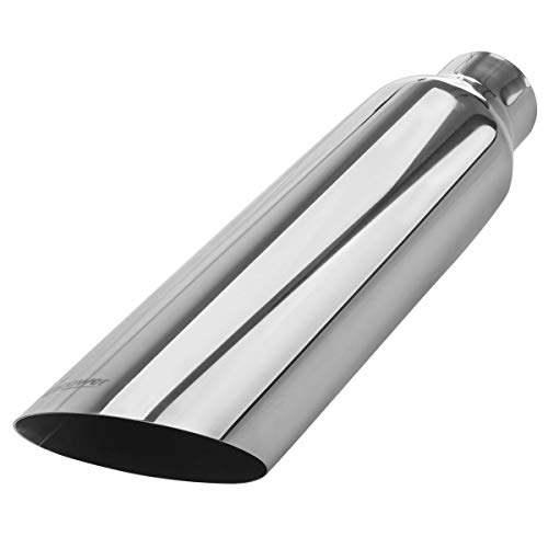 Upower 2.5" to 4" Exhaust Tips 18" Long Stainless Steel Weld-On Tailpipe