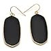 Top Plaza Womens Fashion Natural Gemstone Ear Hook Water Drop Ear Pendant Dangle Earring