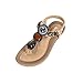 Bohemian Sandals,Boomboom 2019 Women's Bohemian Beaded Ankle Strap Sandal