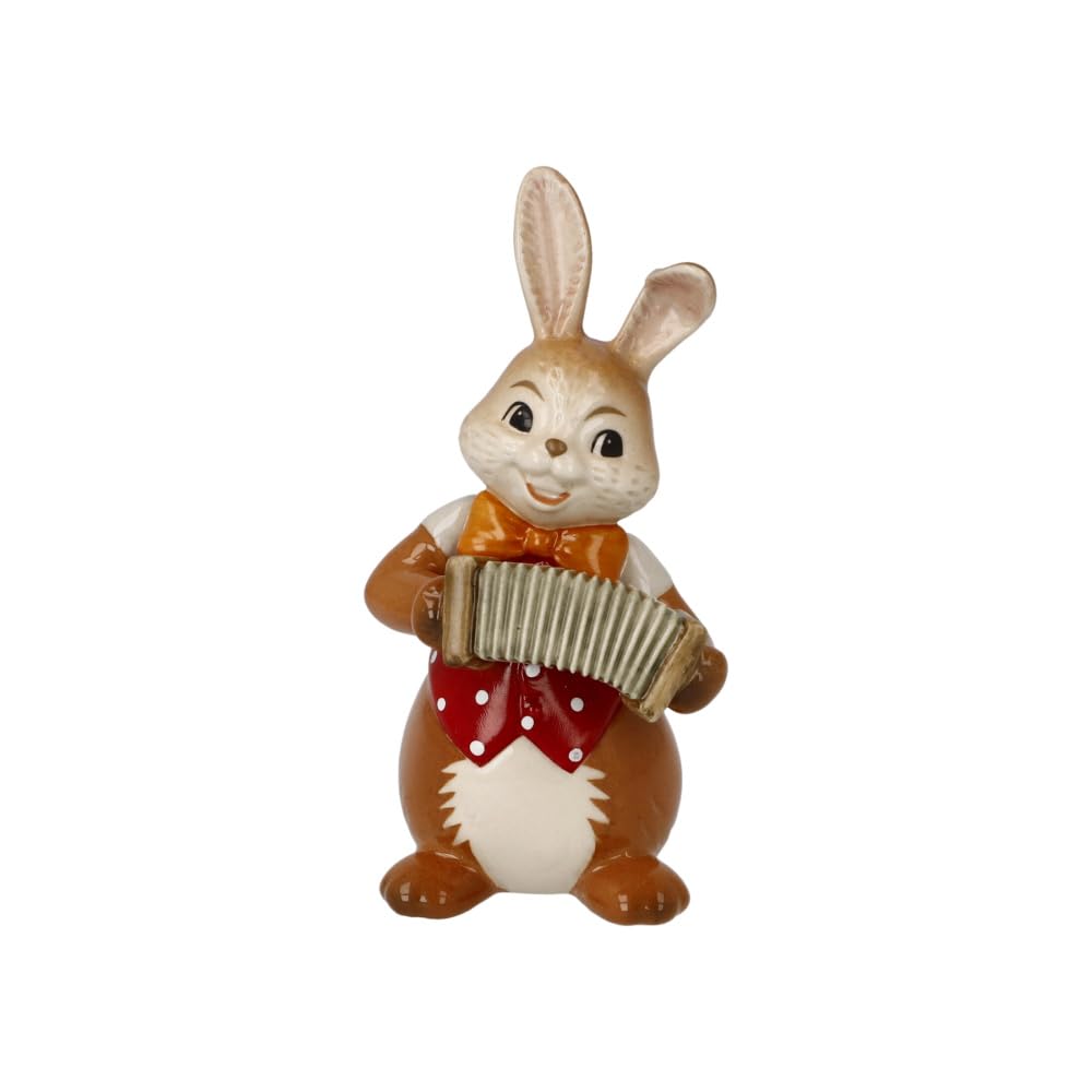 Goebel 66-845-78-1 Rabbit Figurine Cheeky Musician Made of Stoneware 4 x 6 x 8 cm
