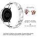 YOFUNTLE Compatible for Samsung Galaxy Watch Active 2/Active Bands,Women 20mm Metal Jewelry Bracelet Strap Replacement Wristband (Silver)