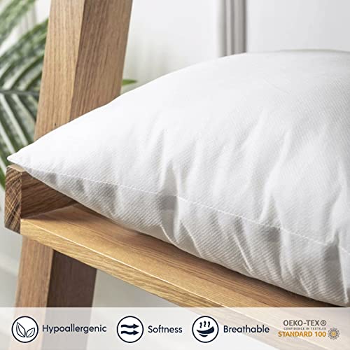Phantoscope Pillow Inserts, Hypoallergenic 100 Virgin Fiber Square