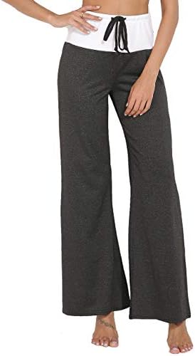 Women's Floral Yoga Palazzo Drawstring Casual Loose Wide Leg Pants Trousers Leggings