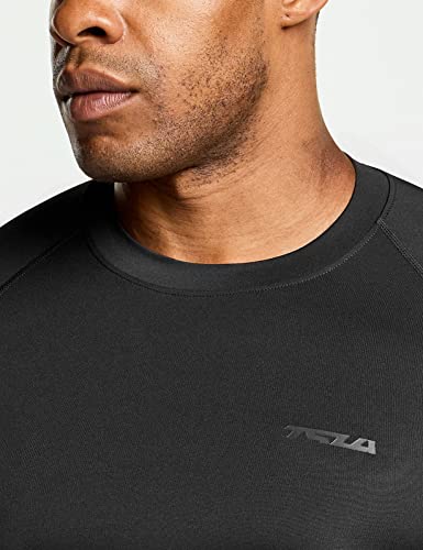 TSLA Men’s Long Sleeve Compression Shirt, UV Protection, Sweat Absorbent, Quick Drying, Long Shirt, Compression Wear, Undershirt, Sports Inner, Base Layer, Training Wear