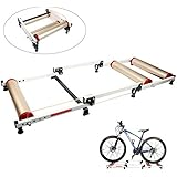 YaeTek Foldable Indoor Bike Rollers for Exercise, Bike Resistance Trainers Parabolic roller drum profile