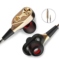 Dual Drive Stereo Earphone in-Ear Headset Earbuds Bass Earphones 3.5mm Earphones with Mic