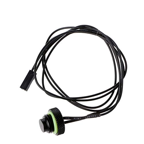 LTronics Water Cooling Temperature Sensor Stop Fitting, 10K, G1/4" - Black