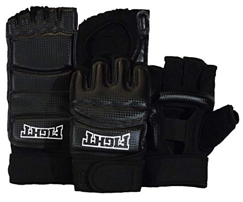 Sparring Set MMA Gloves Hand Foot Protector Taekwondo Sparring Gear for Martial Arts Punch Bag Kickboxing Foot Guards Karate Training Boxing Gloves Foot Gear for Men Women Kids XS-XL (Small, Black)
