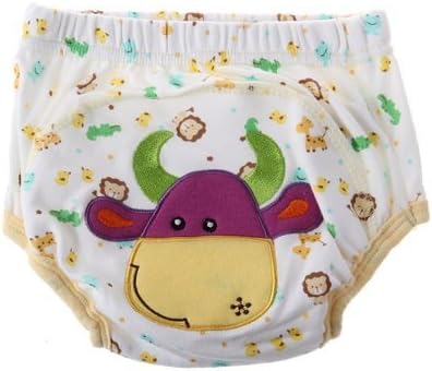 UZZO Cute cartoon Animals Baby Kids Girl Boy Pee Potty Training Pants Washable Cloth Diaper Nappy Underwear(Mavericks,M)