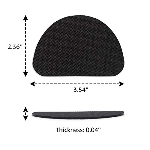 Beautulip Non-Skid Pads for Shoes Noise Reduction Self-Adhesive Slip Resistant Sole Stick Protector Pack of 8 (Black)