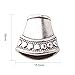 PandaHall 20pcs Antique Silver Tone Alloy Tibetan Silver Necklace End Tip Bead Caps, 15.5x16x9mm