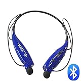 Bradychan® Wireless Bluetooth V4.0+EDR HV-800 Neckband Sport Stereo Universal Headset Headphone for Smartphone&Other Bluetooth-enabled Tablets Black White Red Sky Blue Pink (Dark blue)