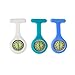 Bestgrew Set of 3 Unisex Nurses Luminous Lapel Pocket Watch Silicone Glow in The Dark (Infection Control)
