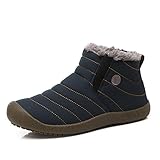 SITAILE Women Men Unisex Couple Snow Boots With Fur Fashion Winter Shoes