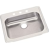 Elkay GE125213 Dayton Single Bowl Drop-in Stainless Steel Sink