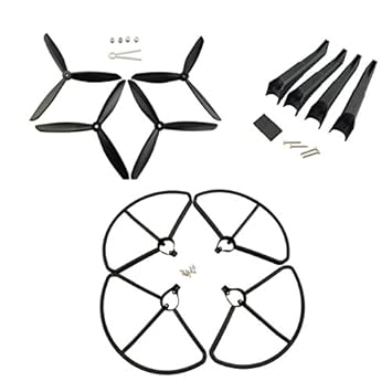 Hubsan Original H501S RC Quadcopter Drohne Propeller Schutzabdeckung & Fahrwerk Set (Schwarz)