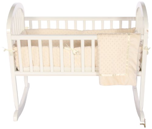 Baby Doll Bedding Heavenly Soft Cradle Set, Ivory