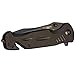 ANVIL BLADESMITHS BULLSHARK G-10 8CR13 Folding Pocket Knife with Glass Breaker and Seatbelt Paracord Cutter - Straight Blade Black