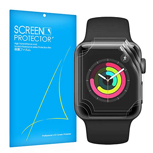 Qoosea Compatible with Apple Watch Series 4 2018 40mm Version Screen Protector [3 Pack] Ultra-Thin HD Transparency Anti Scratch Resistant Explosion-Proof Protective Film for Apple Watch Series 4