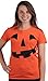 Ann Arbor T-shirt Co. Jack O' Lantern Pumpkin Women's T-Shirt/Easy Halloween Costume Fun Tee-Orange-Medium