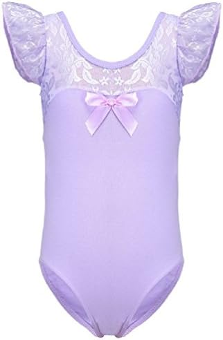 Suzzo Costume Series Cotton Flutterfly Sleeve Ballet Gymnastics Leotard/ Unitards for 3-12 Years Girls 5Colors