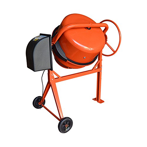 DBM IMPORTS 6 CU FT Electric Steel Stucco Concrete Cement Mixer 170L Construction Mortar Stone Mixing Machine 36RPM 2880r/min