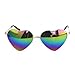 FUNOC Retro Metal Frame Heart Shaped Shape Gradient Sunglasses Eyewear