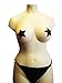 Womens Nipple Pasties Covers Black Star