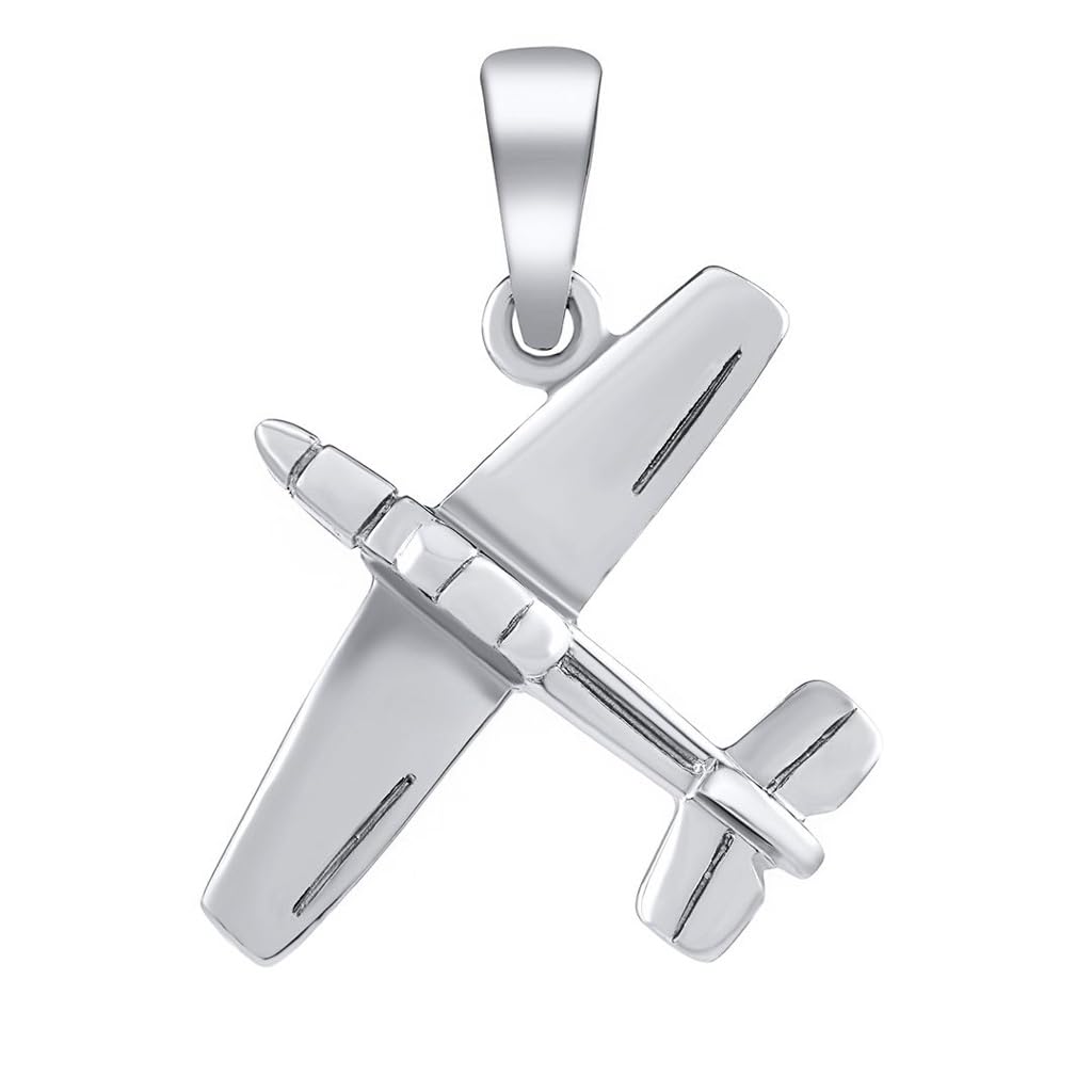SILVEGO 925 Sterling Silver Pendant Airplane