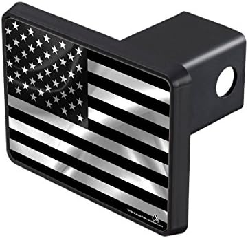 Airstrike Black American Flag Trailer Hitch Cover, USA Trailer Hitch Cover, United States Tow Hitch Cover 25-766