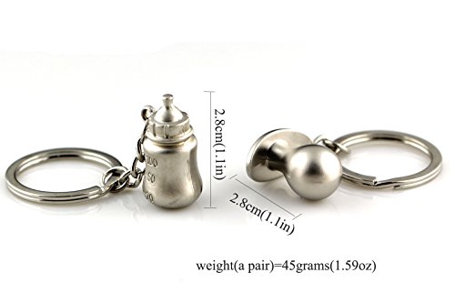 image for Maycom Baby Bottle Pacifier Couple Keychain Creative Fashion Funny Sil