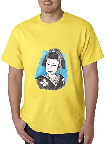 NEW York Night Geisha Painting Premium Ring Spun Cotton Heavy Weight Cotton Retro Fahion Graphic Crew Neck With Wicking Short Sleeve mens T-shirt Size XS