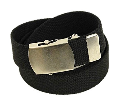 Cotton Military Web Belt MADE IN USA (Black)