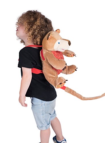 Eric Carle The Very Hungry Caterpillar Bear Backpack, Children's Safety Harness, Plush and Machine Washable, Polyester, Brown