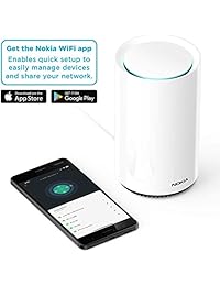 Nokia WiFi Beacon 3 sistema de enrutador de malla   Extensor de cobertura WiFi inteligente y sin costuras para toda la casa   Conecta tu red WiFi para toda la casa, sistema de enrutador de malla autocurativo ultrarrápido Paquete de 2