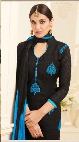ethnicjunction women's dress material (ej1169-8002_black_free size)