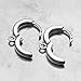 1 Pair Sterling Silver Leverback Earring Findings 14.5 x 12 mm Huggie Hoops with Open Loops Nickel Free 2 Pieces