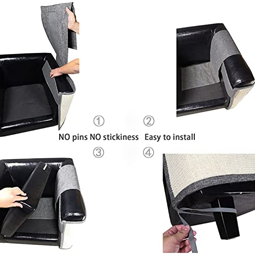 Cat Couch Potector,Heavy Duty Anti Scratching Mat Sisal Couch Guard for