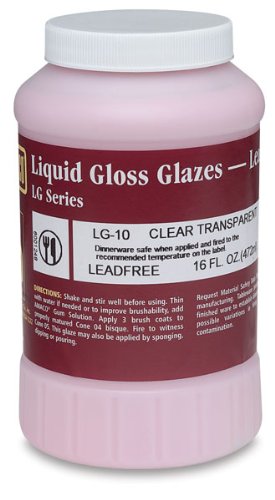 Amaco LG-11 Lead Free Liquid Gloss Glaze, Opaque White, Pint
