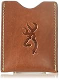 Browning Cognac Leather Money-Clip Wallet -Brown - Magnetic Closure - Sold Individually