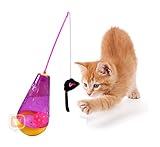 Purrfect Feline Wacky Tumbler - Premium Interactive Cat Toy, Tumbler, Swatter Wand Game, Twitch & Flee, Exerciser, Teaser, Safe, Active Healthy Lifestyle, Suitable for Multiple Cats