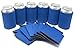 TahoeBay Blank Beer Can Cooler Sleeves Bulk Sublimation Blanks for Vinyl Plain Collapsible Foam Can Sleeves Coolers for Soda Cans and Bottles Custom Drink Holder Assorted Solid Color (Royal Blue)