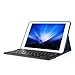 KuGi iPad 9.7 2017 case with keyboard , PU Leather Slim-Front Prop Stand Cover Case with Bluetooth Keyboard for Apple All-New iPad 9.7 2017 tablet (Blue)
