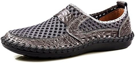 Shinysky Men's Slip-On Water Shoes Casual Outdoor Mesh Walking Shoes(abc7923Gray42)