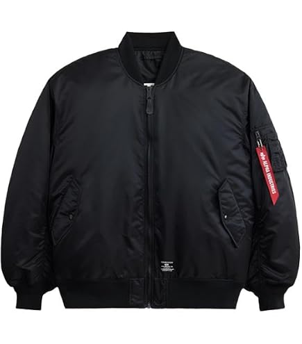 Alpha Industries Men's CWU 45-P Flight Jacket (XS, Black) at