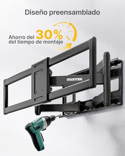 monTEK Fully Mobile TV Wall Mount for Most 43-120 Inches